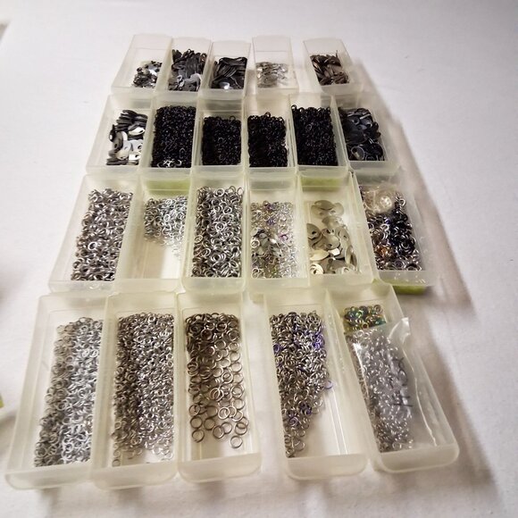 CHAIN MAILE SUPPLIES - black -   Stainless Steel rings - Make your own jewelry - Picture 2 of 6